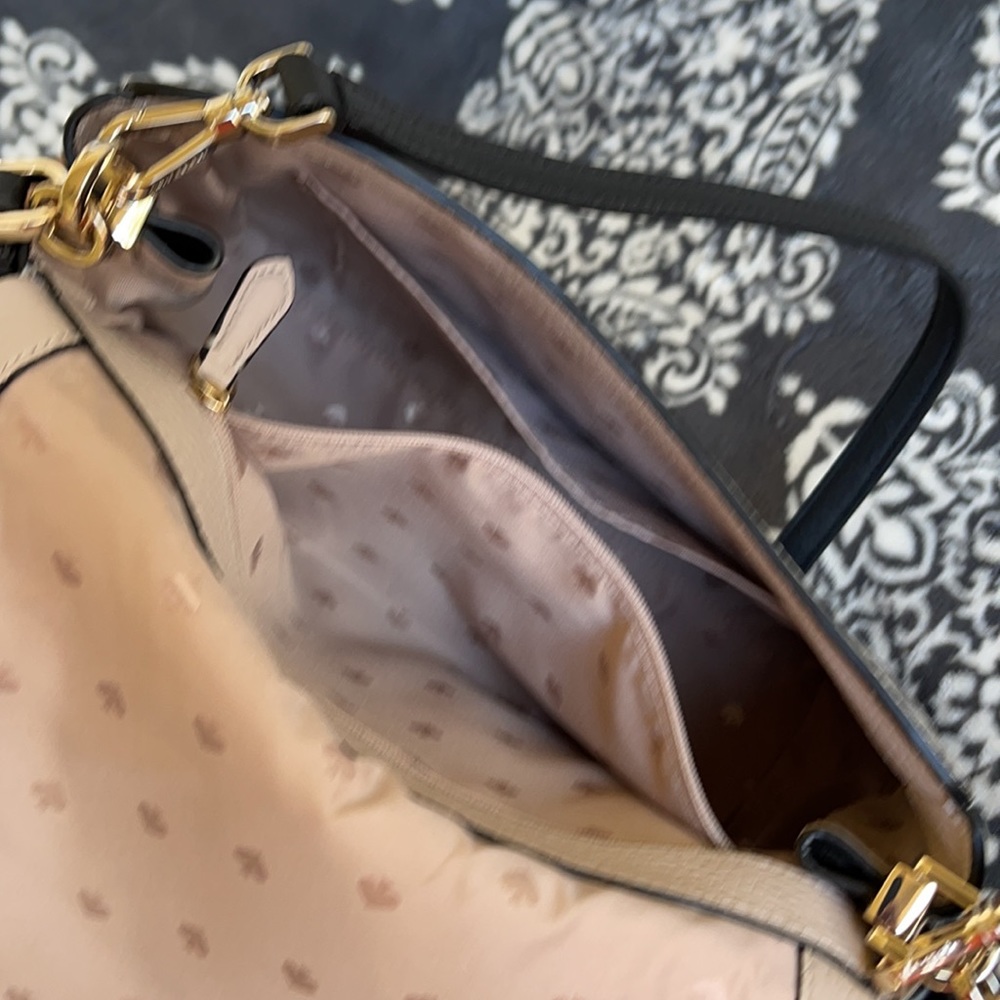 Kate Spade Medium Flap Shoulder Bag Natural Multi Mixed Material - Picture 13 of 16